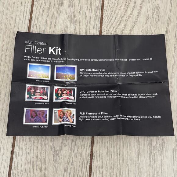 Vivitar Series 1 49mm Multi Coated Filter Kit UV CPL FLD with Storage Case - Picture 2 of 15